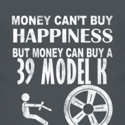 Money Cant Buy Happiness 1939 Lincoln Model K Dark Distressed T Shirt