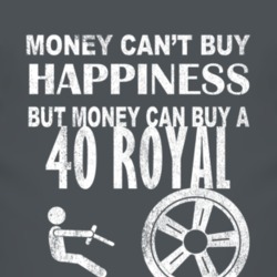 Money Cant Buy Happiness 1940 Chrysler Royal Dark Distressed T Shirt