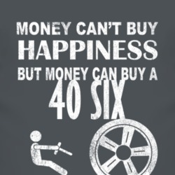 Money Cant Buy Happiness 1940 Dodge Six Dark Distressed T Shirt