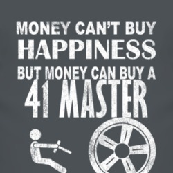Money Cant Buy Happiness 1941 Chevy Master Dark Distressed T Shirt