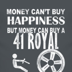 Money Cant Buy Happiness 1941 Chrysler Royal Dark Distressed T Shirt