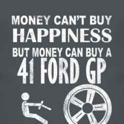 Money Cant Buy Happiness 1941 GP Dark Distressed T Shirt