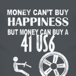 Money Cant Buy Happiness 1941 Studebaker US6 Dark Distressed T Shirt