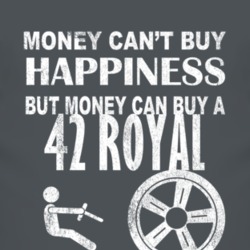 Money Cant Buy Happiness 1942 Chrysler Royal Dark Distressed T Shirt