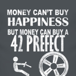 Money Cant Buy Happiness 1942 Prefect Dark Distressed T Shirt
