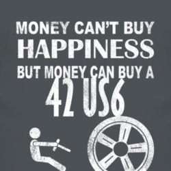 Money Cant Buy Happiness 1942 Studebaker US6 Dark Distressed T Shirt