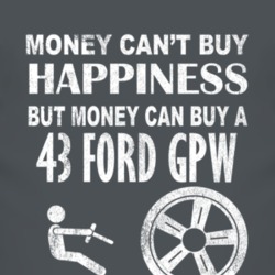 Money Cant Buy Happiness 1943 GPW Dark Distressed T Shirt