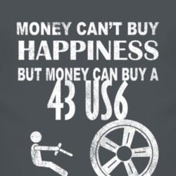 Money Cant Buy Happiness 1943 Studebaker US6 Dark Distressed T Shirt
