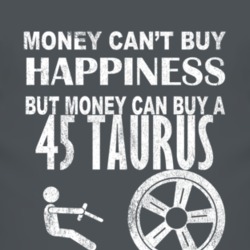 Money Cant Buy Happiness 1945 Taurus Dark Distressed T Shirt