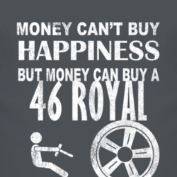 Money Cant Buy Happiness 1946 Chrysler Royal Dark Distressed T Shirt