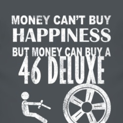 Money Cant Buy Happiness 1946 Dodge Deluxe Dark Distressed T Shirt