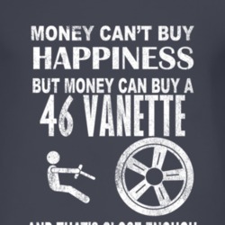 Money Cant Buy Happiness 1946 Vanette Dark Distressed T Shirt