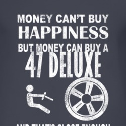 Money Cant Buy Happiness 1947 Chevy Deluxe Dark Distressed T Shirt