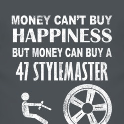 Money Cant Buy Happiness 1947 Chevy Stylemaster Dark Distressed T Shir