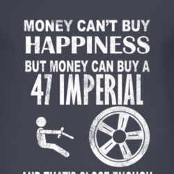 Money Cant Buy Happiness 1947 Chrysler Imperial Dark Distressed T Shir