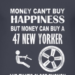 Money Cant Buy Happiness 1947 Chrysler New Yorker Dark Distressed T Sh