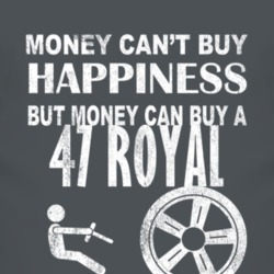 Money Cant Buy Happiness 1947 Chrysler Royal Dark Distressed T Shirt