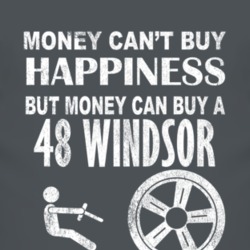 Money Cant Buy Happiness 1948 Chrysler Windsor Dark Distressed T Shirt