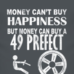 Money Cant Buy Happiness 1949 Prefect Dark Distressed T Shirt