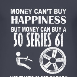 Money Cant Buy Happiness 1950 Cadillac Series 61 Dark Distressed T Shi