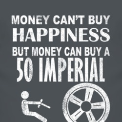 Money Cant Buy Happiness 1950 Chrysler Imperial Dark Distressed T Shir