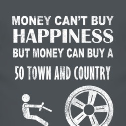 Money Cant Buy Happiness 1950 Chrysler Town and Country Dark Distresse