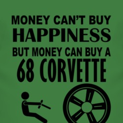 Money Cant Buy Happiness But It Can Buy A 1968 CHEVROLET CORVETTE T Sh