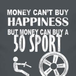 Money Cant Buy Happiness 1950 Lincoln Sport Dark Distressed T Shirt