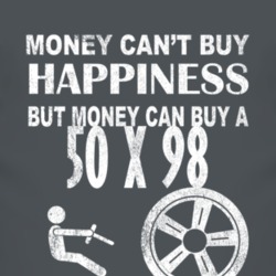 Money Cant Buy Happiness 1950 X 98 Dark Distressed T Shirt