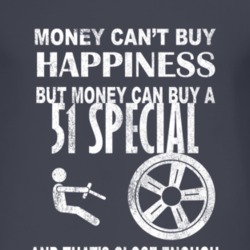 Money Cant Buy Happiness 1951 Chevy Special Dark Distressed T Shirt