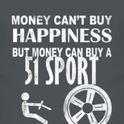 Money Cant Buy Happiness 1951 Lincoln Sport Dark Distressed T Shirt