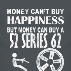 Money Cant Buy Happiness 1952 Cadillac Series 62 Dark Distressed T Shi