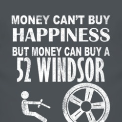 Money Cant Buy Happiness 1952 Chrysler Windsor Dark Distressed T Shirt