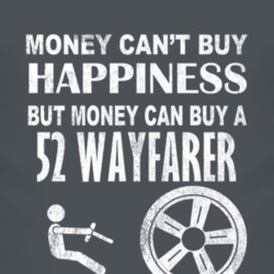 Money Cant Buy Happiness 1952 Dodge Wayfarer Dark Distressed T Shirt