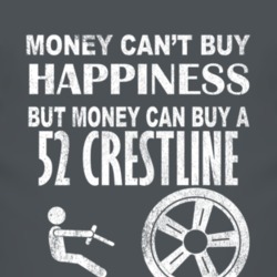 Money Cant Buy Happiness 1952 Crestline Dark Distressed T Shirt