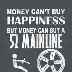 Money Cant Buy Happiness 1952 Mainline Dark Distressed T Shirt