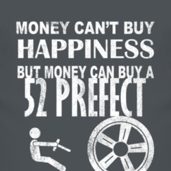 Money Cant Buy Happiness 1952 Prefect Dark Distressed T Shirt