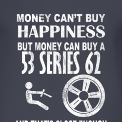 Money Cant Buy Happiness 1953 Cadillac Series 62 Dark Distressed T Shi