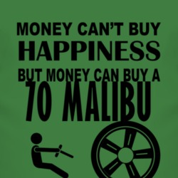 Money Cant Buy Happiness But It Can Buy A 1970 Chevy Malibu T Shirt