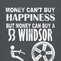 Money Cant Buy Happiness 1953 Chrysler Windsor Dark Distressed T Shirt