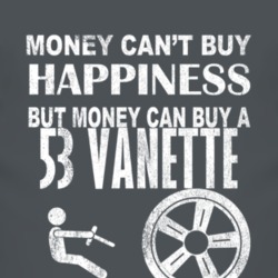 Money Cant Buy Happiness 1953 Vanette Dark Distressed T Shirt