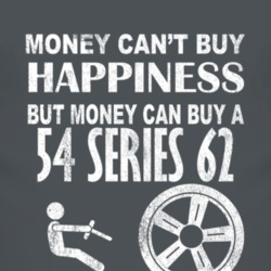 Money Cant Buy Happiness 1954 Cadillac Series 62 Dark Distressed T Shi