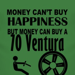Money Cant Buy Happiness But It Can Buy A 1970 Pontiac Ventura T Shirt