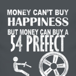 Money Cant Buy Happiness 1954 Prefect Dark Distressed T Shirt