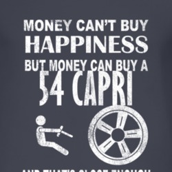 Money Cant Buy Happiness 1954 Lincoln Capri Dark Distressed T Shirt