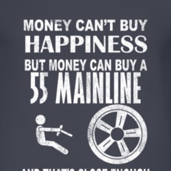 Money Cant Buy Happiness 1955 Mainline Dark Distressed T Shirt