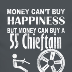 Money Cant Buy Happiness 1955 Pontiac Chieftain Dark Distressed T Shir