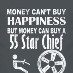 Money Cant Buy Happiness 1955 Pontiac Star Chief Dark Distressed T Shi
