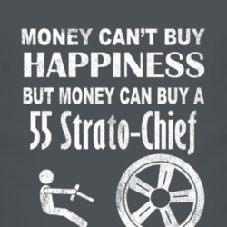 Money Cant Buy Happiness 1955 Pontiac Strato-Chief Dark Distressed T S
