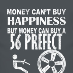Money Cant Buy Happiness 1956 Prefect Dark Distressed T Shirt
